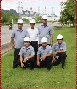 ทีมงานเทคนิคบริษัท อี ซี จี คอร์ปอเรชั่น จำกัด พร้อมลุยงานที่โรงไฟฟ้าแม่เมาะ
